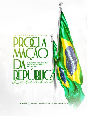 Dia da Proclamação da República 15 de Novembro Social Media PSD Editável