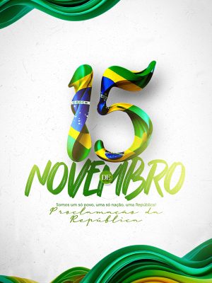 Dia da Proclamação da República 15 de Novembro Social Media PSD Editável