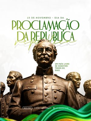 Dia da Proclamação da República 15 de Novembro Social Media PSD Editável