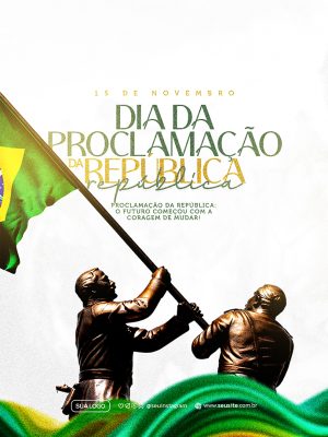 Dia da Proclamação da República 15 de Novembro Social Media PSD Editável