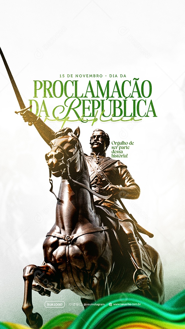 Story Dia da Proclamação da República 15 de Novembro Social Media PSD Editável