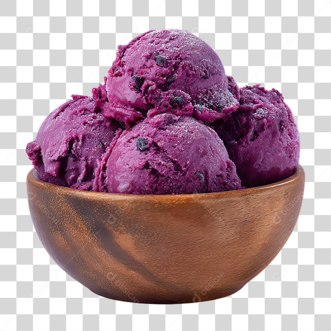 Pote com Bolas de Açaí PNG Transparente