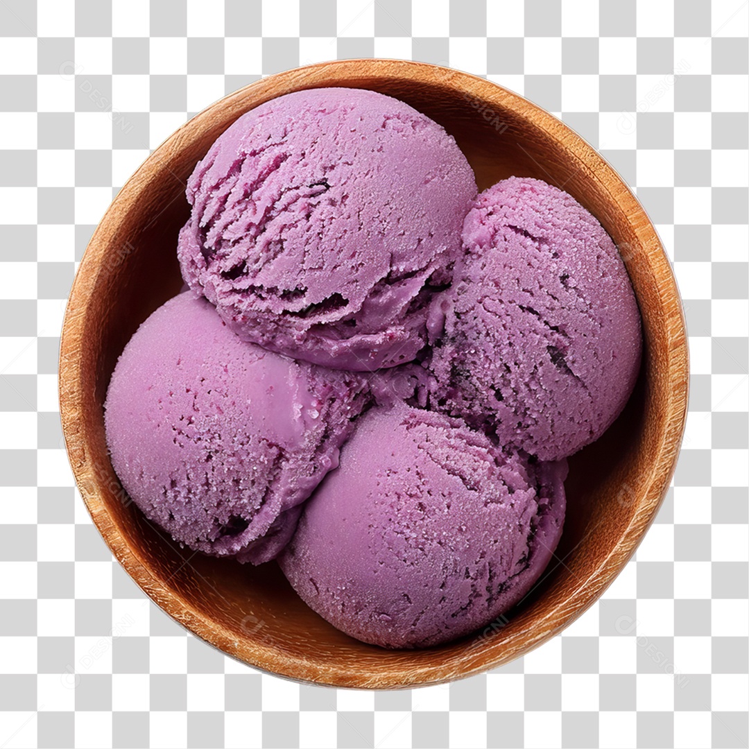 Pote com Bolas de Açaí PNG Transparente