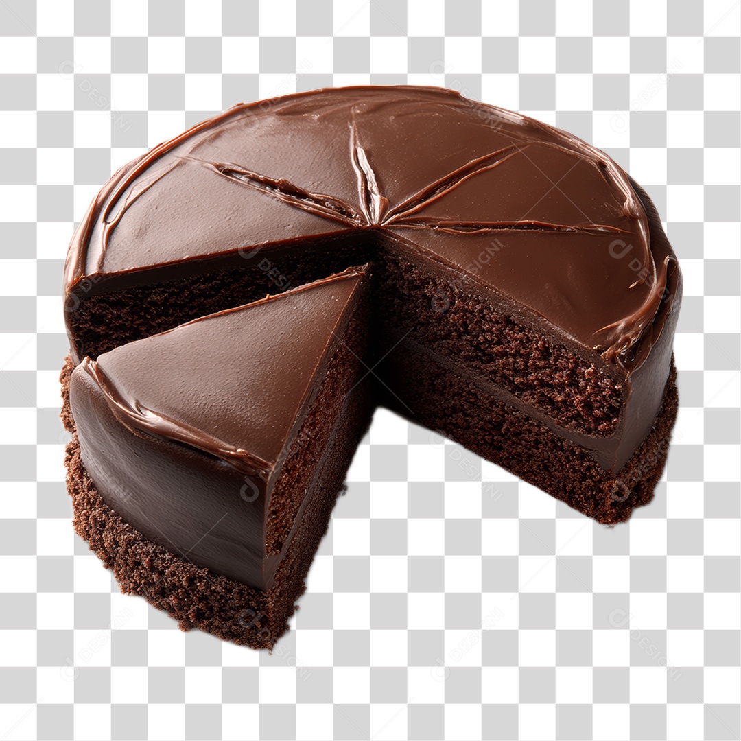 Bolo de Chocolate PNG Transparente
