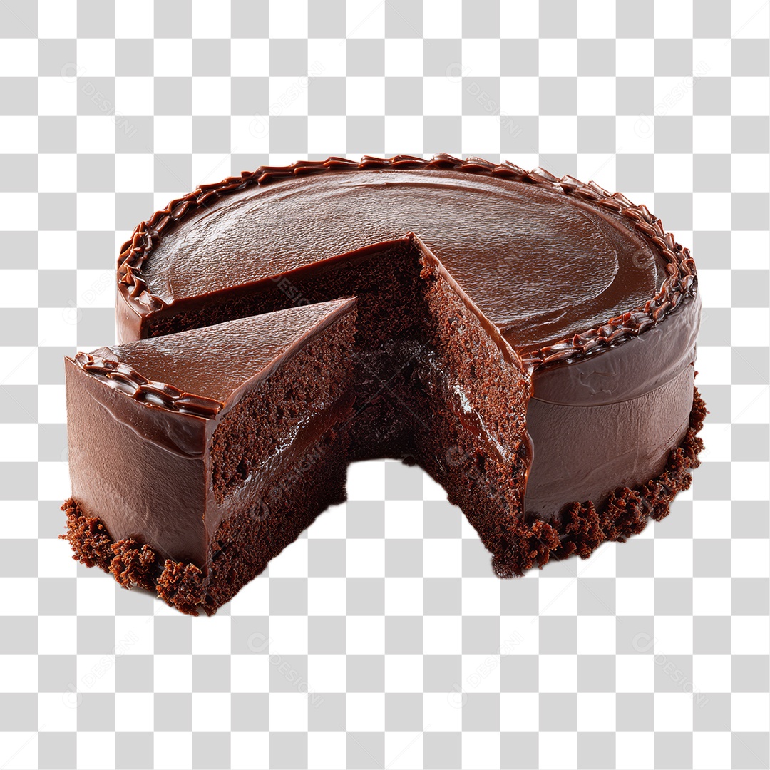 Bolo de Chocolate PNG Transparente