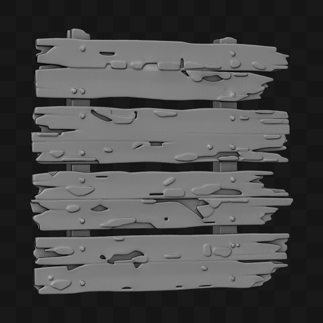 Placa de Madeira - Modelo 3D