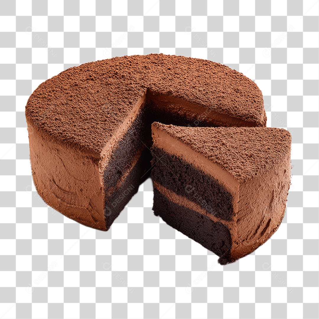 Bolo de Chocolate PNG Transparente
