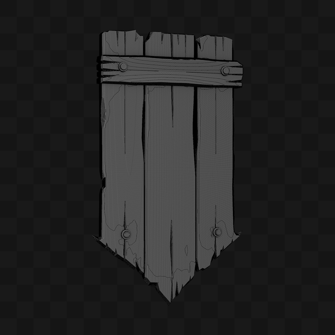 Placa de Madeira - Modelo 3D