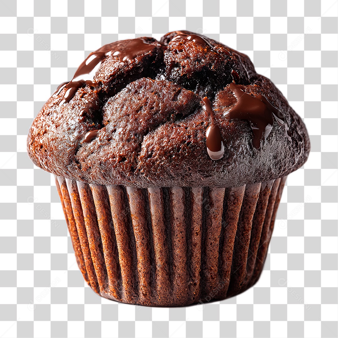 Cupcake de Chocolate PNG Transparente