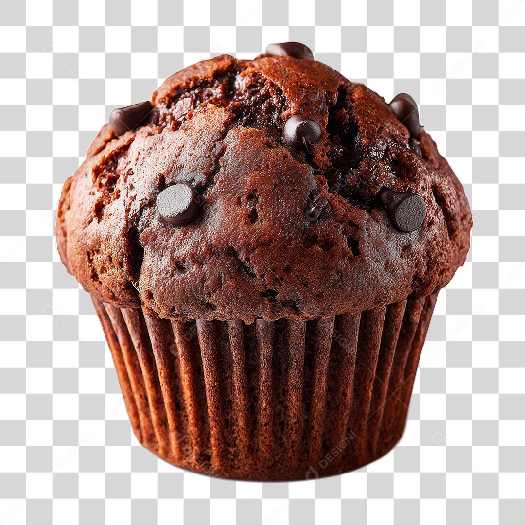 Cupcake de Chocolate PNG Transparente