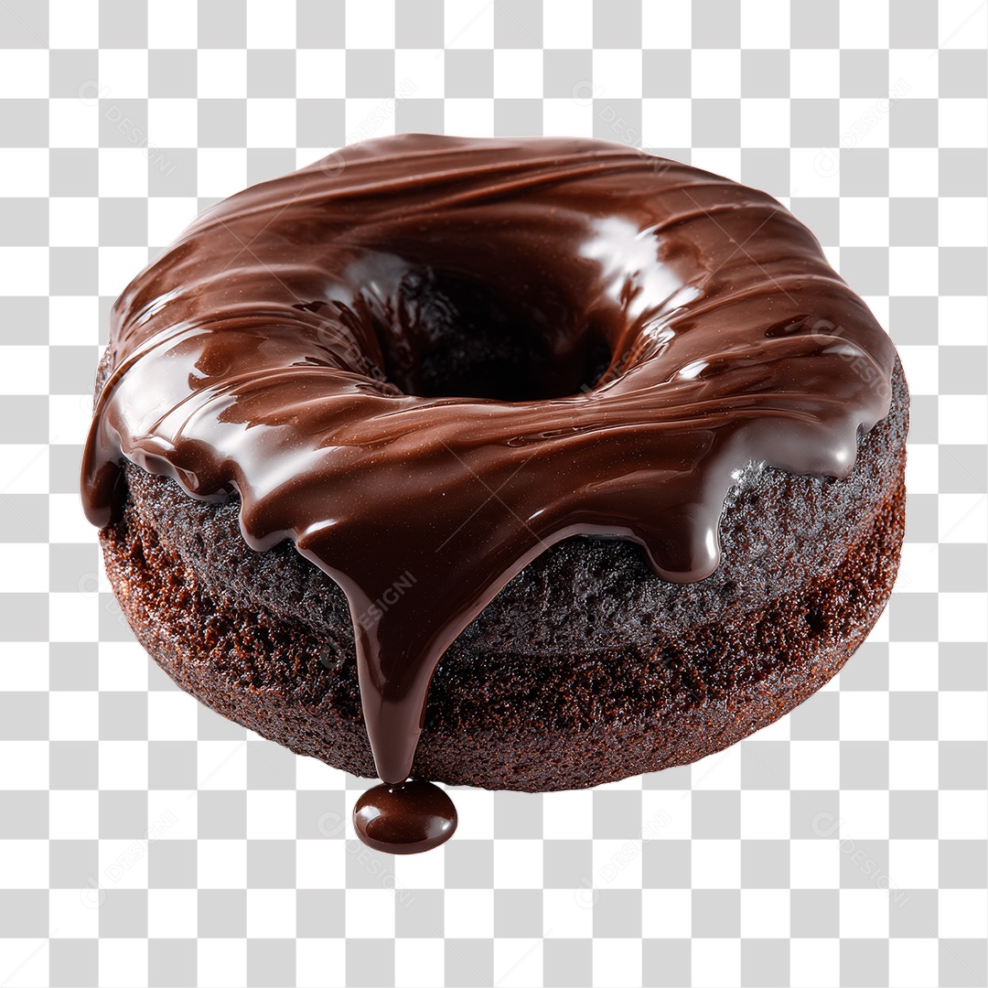 Donut de Chocolate PNG Transparente