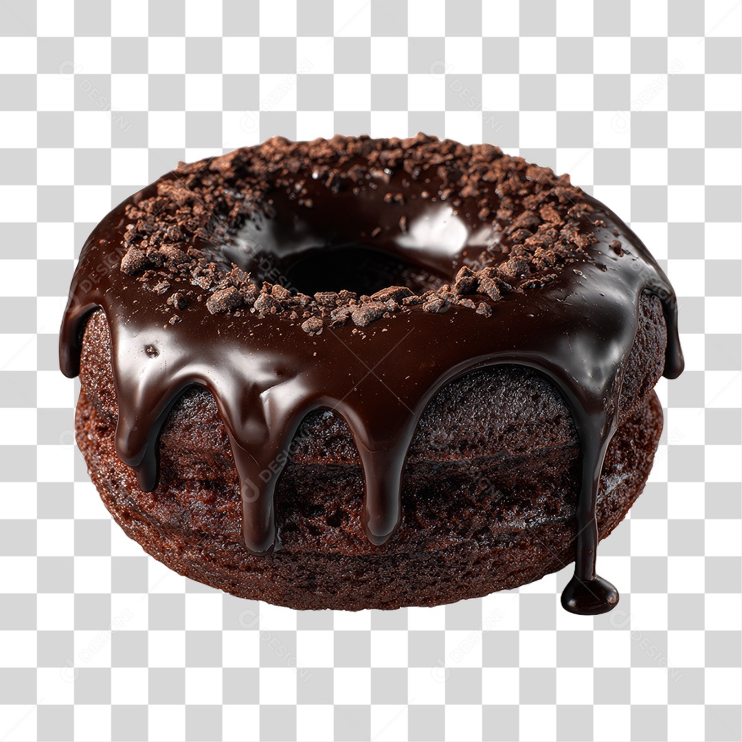Donut de Chocolate PNG Transparente