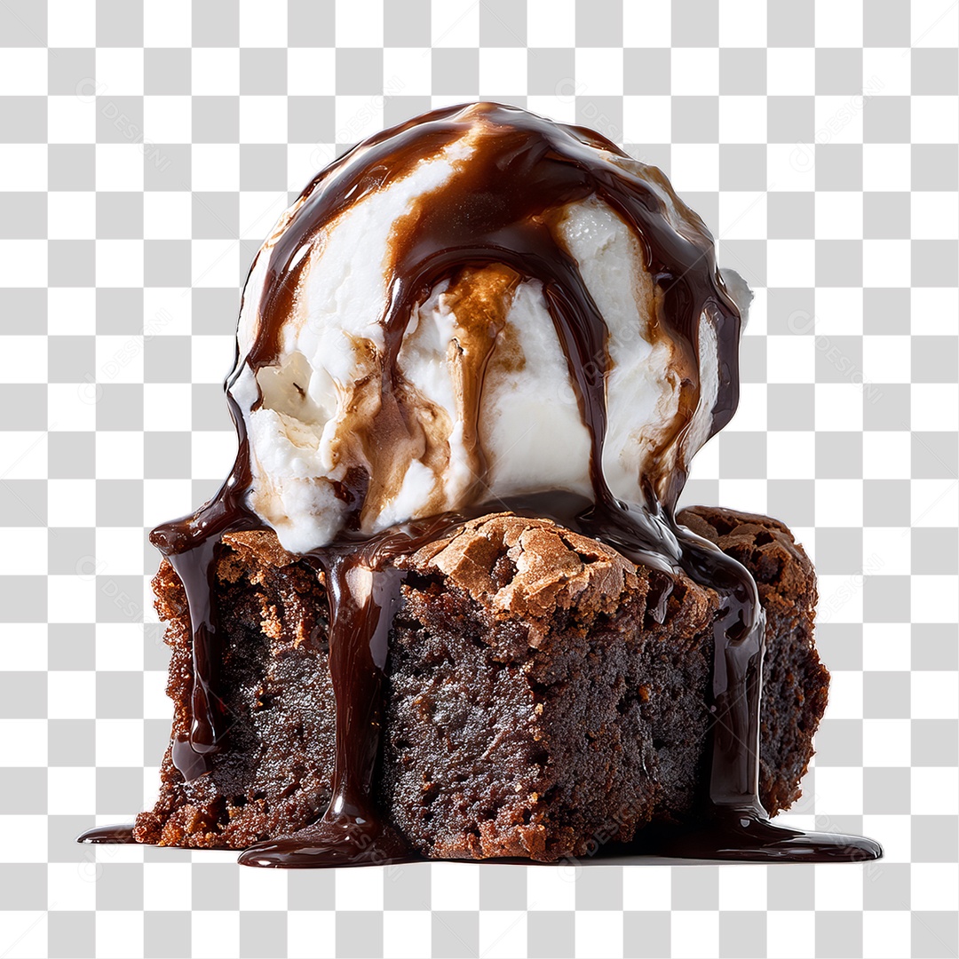 Fatia de Bolo de Chocolate PNG Transparente