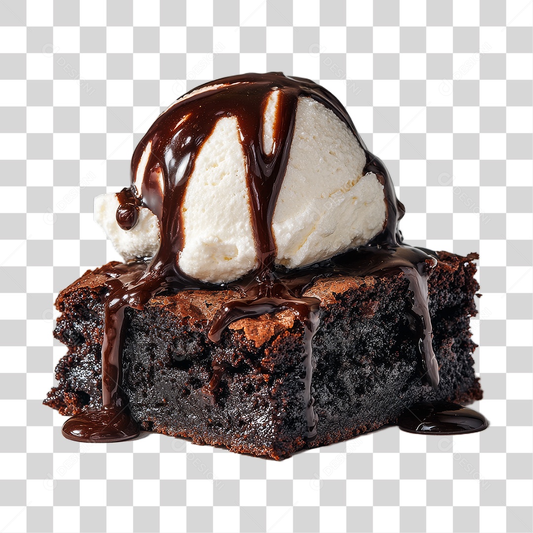 Fatia de Bolo de Chocolate PNG Transparente