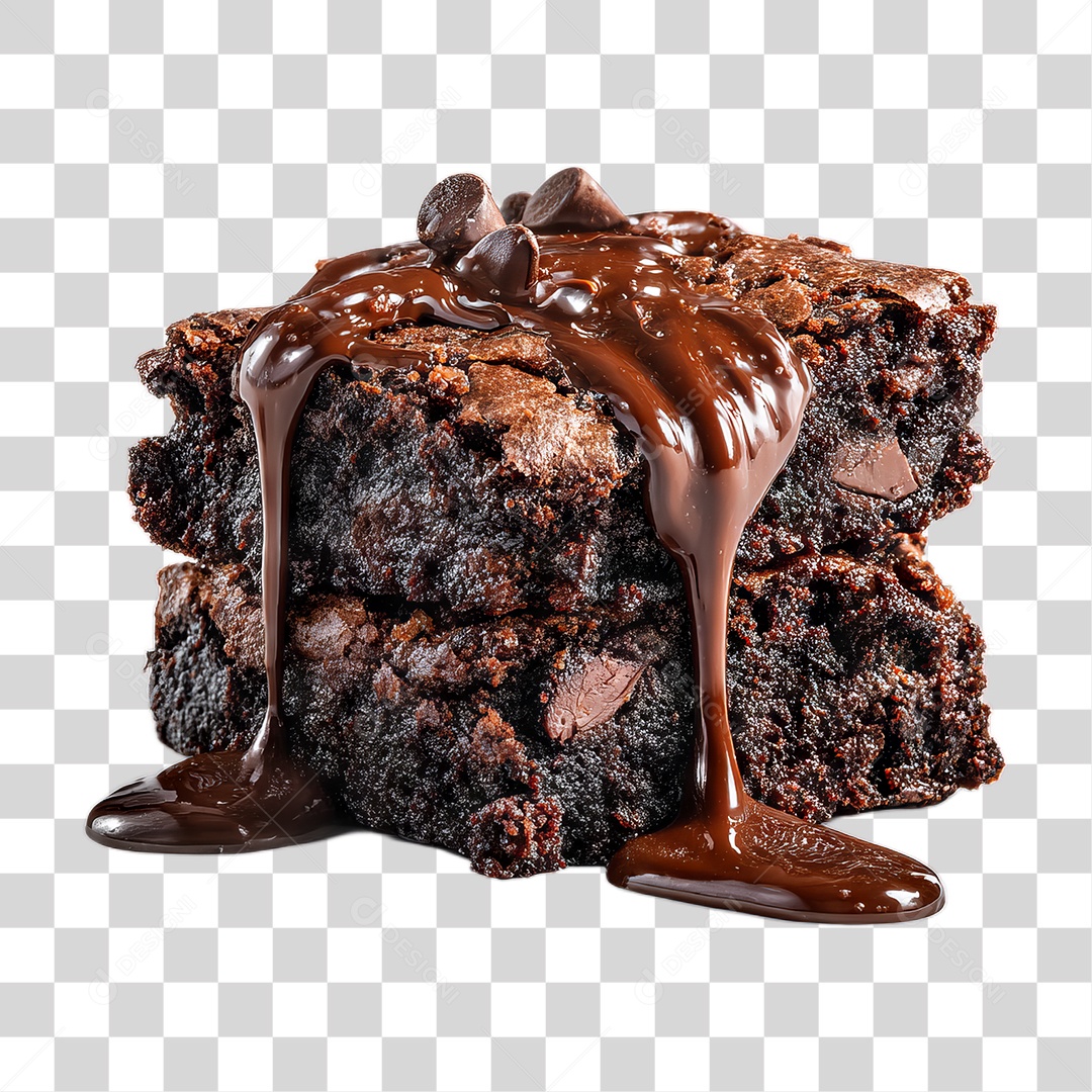 Fatias de Bolo de Chocolate PNG Transparente