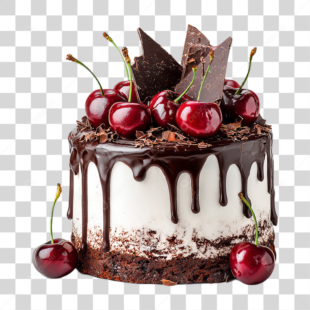 Bolo de Chocolate PNG Transparente