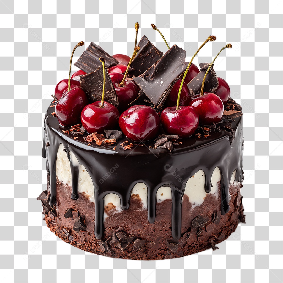 Bolo de Chocolate PNG Transparente