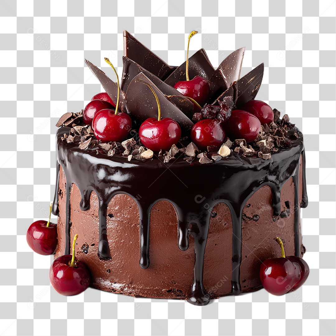 Bolo de Chocolate PNG Transparente