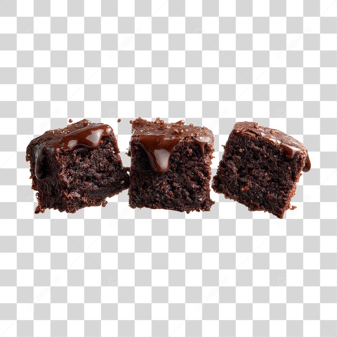 Fatias de Bolo de Chocolate PNG Transparente