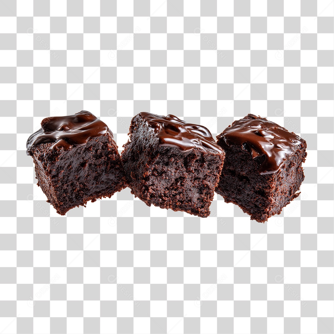 Fatias de Bolo de Chocolate PNG Transparente