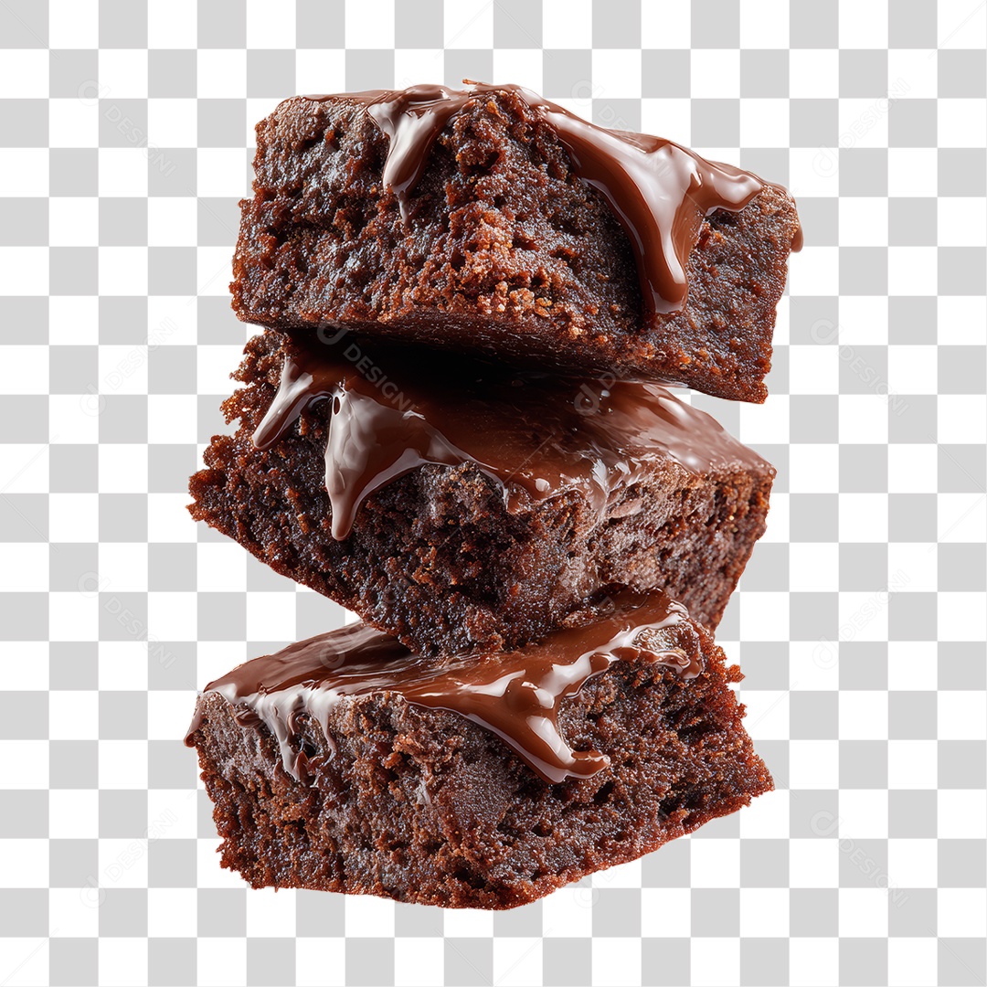 Fatias de Bolo de Chocolate PNG Transparente