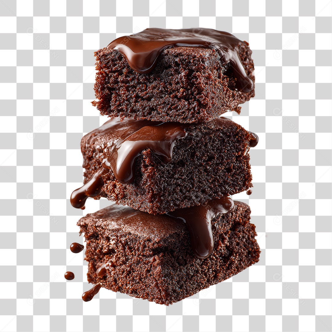 Fatias de Bolo de Chocolate PNG Transparente
