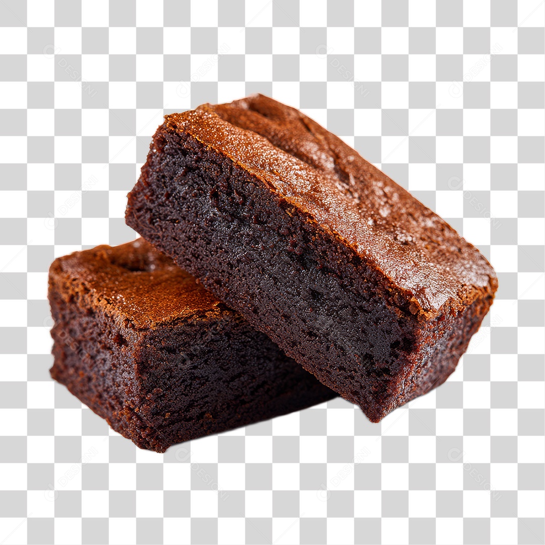 Fatias de Bolo de Chocolate PNG Transparente