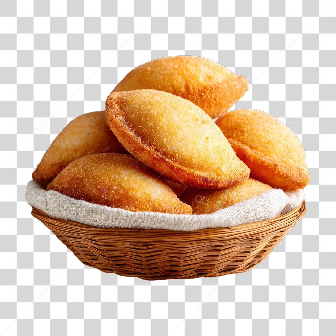 Cesta de Pasteis Lanches PNG Transparente