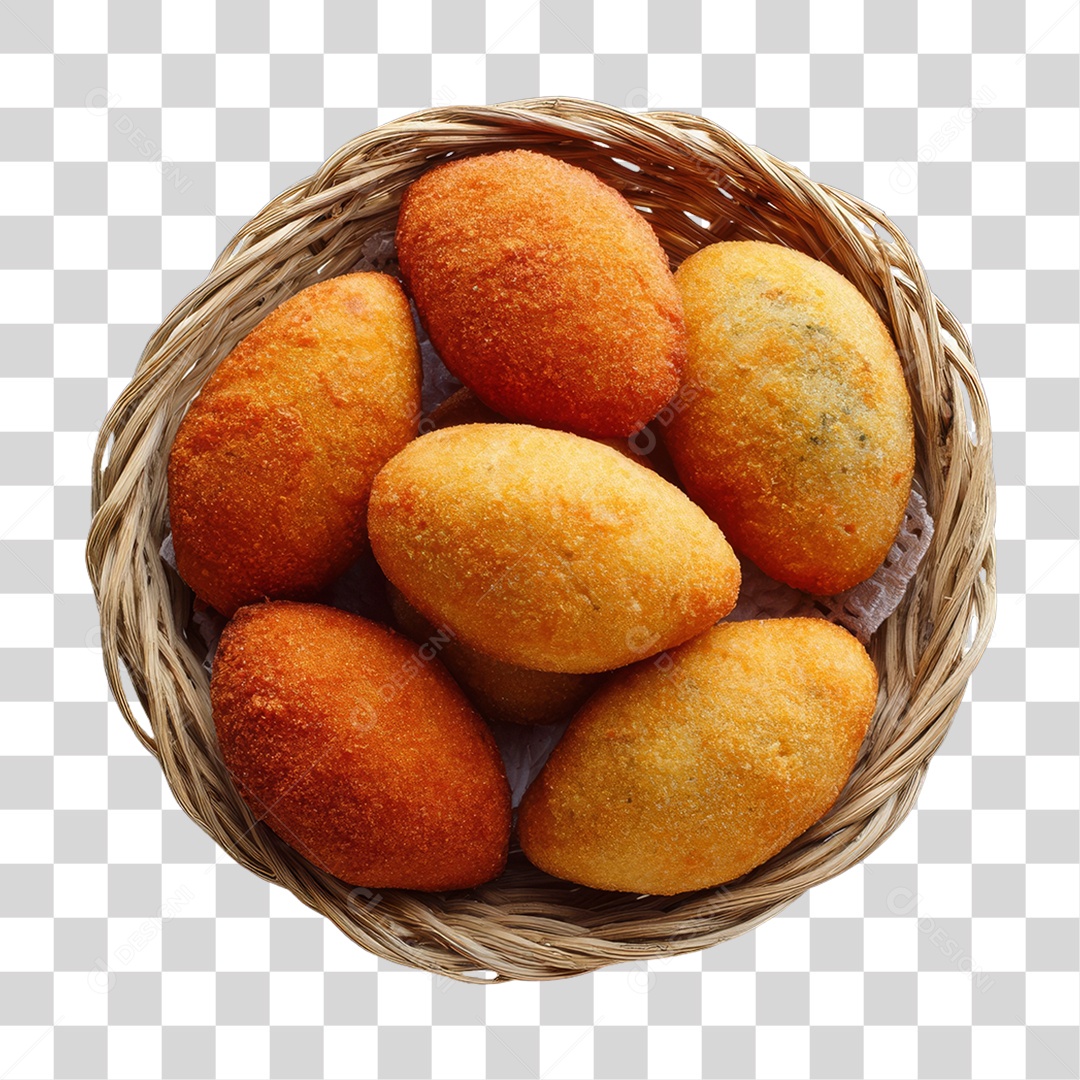 Cesta de Pasteis Lanches PNG Transparente