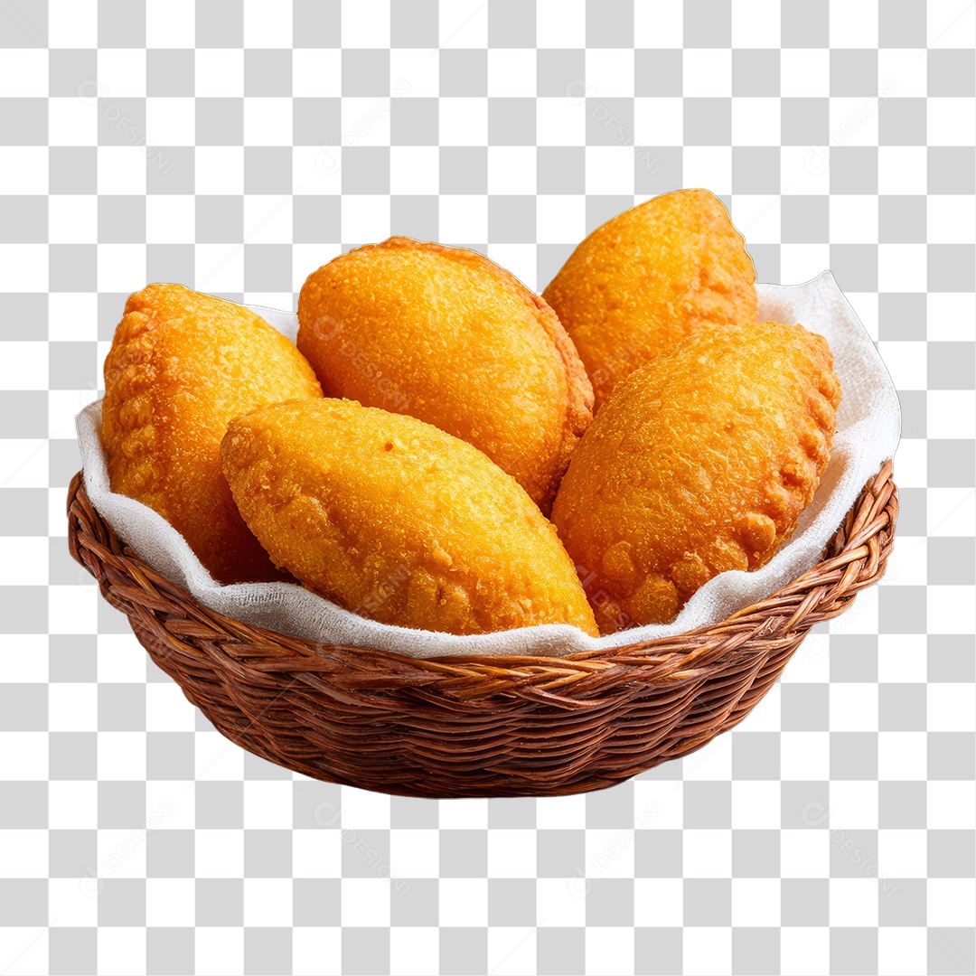 Cesta de Pasteis Lanches PNG Transparente