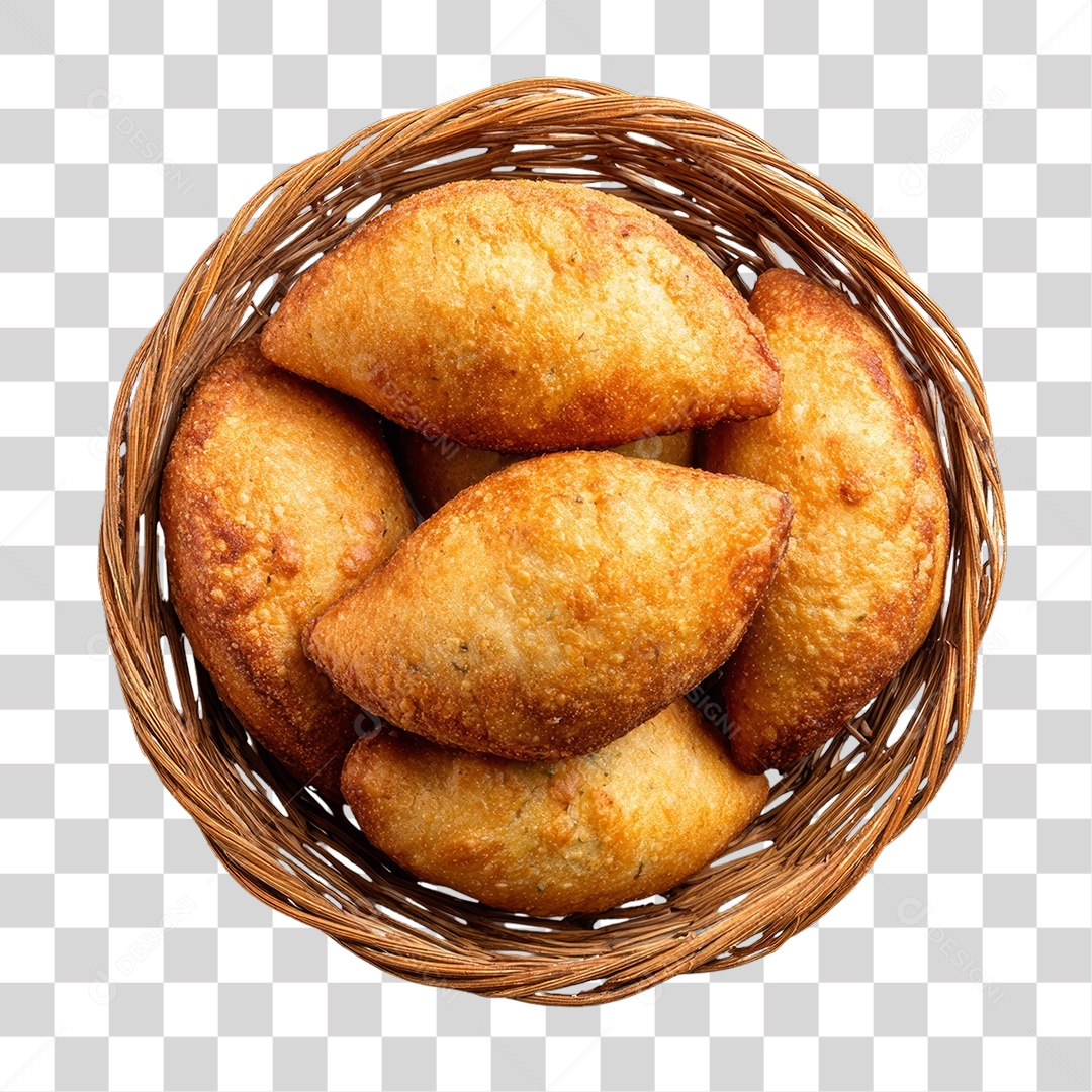 Cesta de Pasteis Lanches PNG Transparente