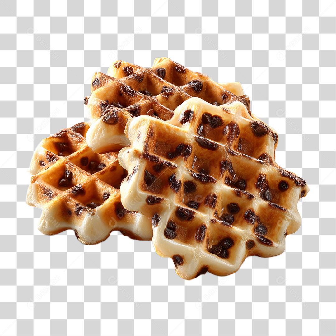Lanches Waffles Massas Doces PNG Transparente