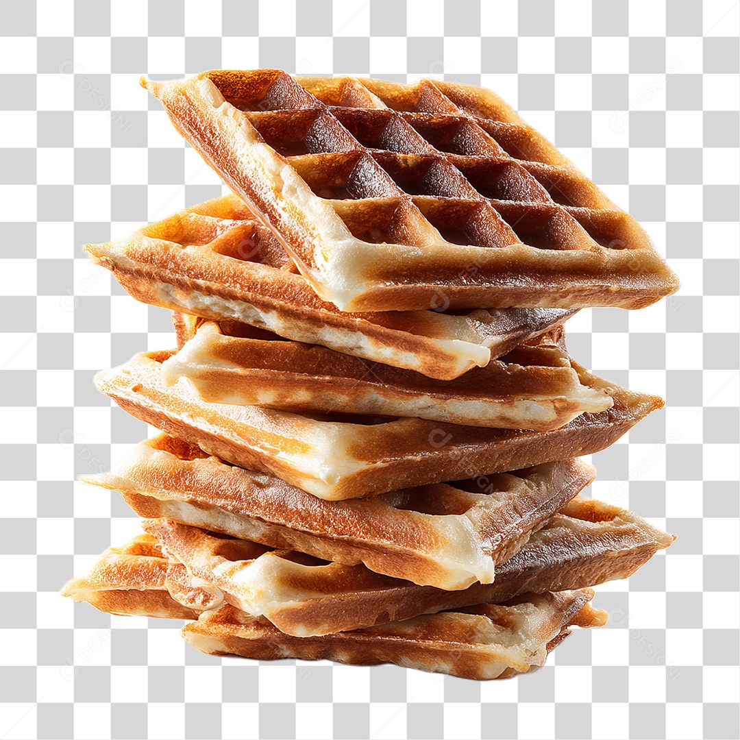 Lanches Waffles Massas Doces PNG Transparente