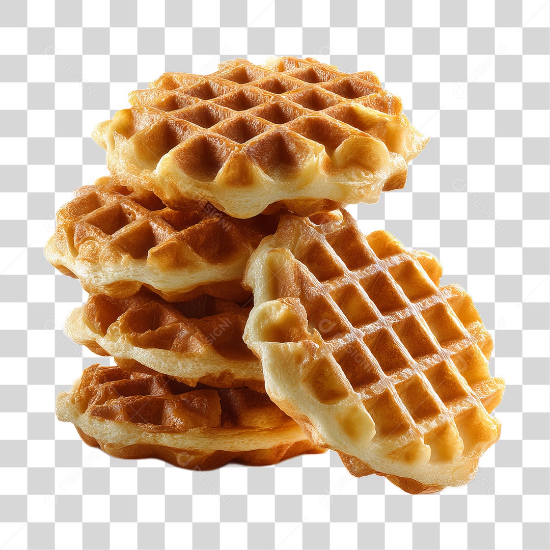 Lanches Waffles Massas Doces PNG Transparente