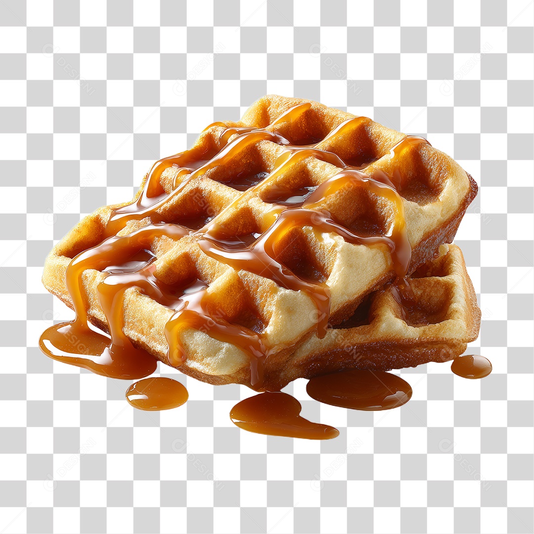 Lanches Waffles Massas Doces PNG Transparente