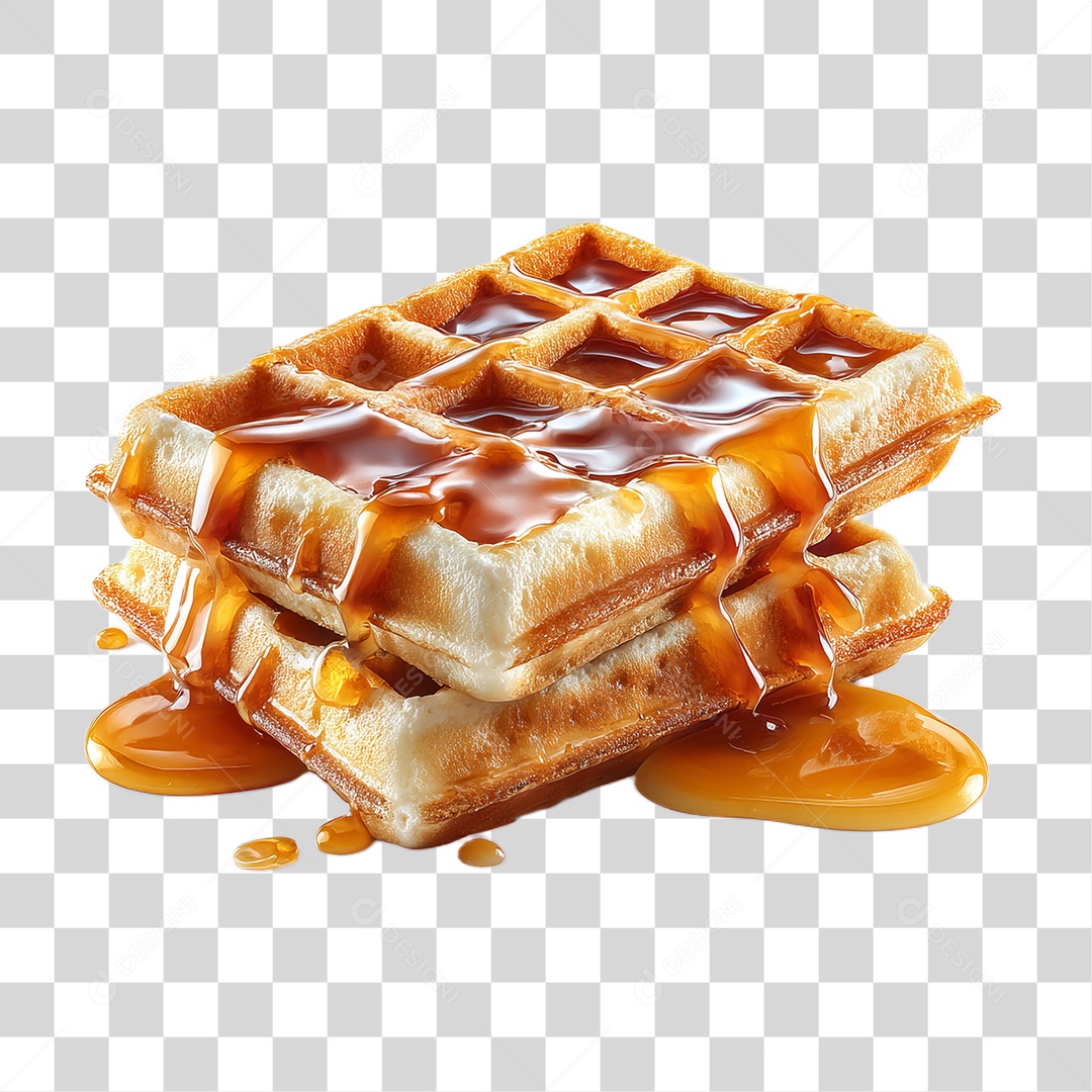 Lanches Waffles Massas Doces PNG Transparente
