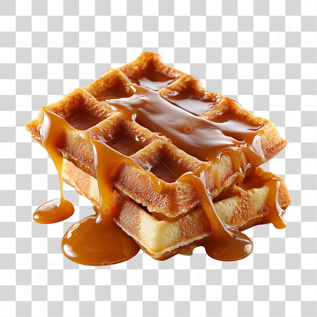 Lanches Waffles Massas Doces PNG Transparente
