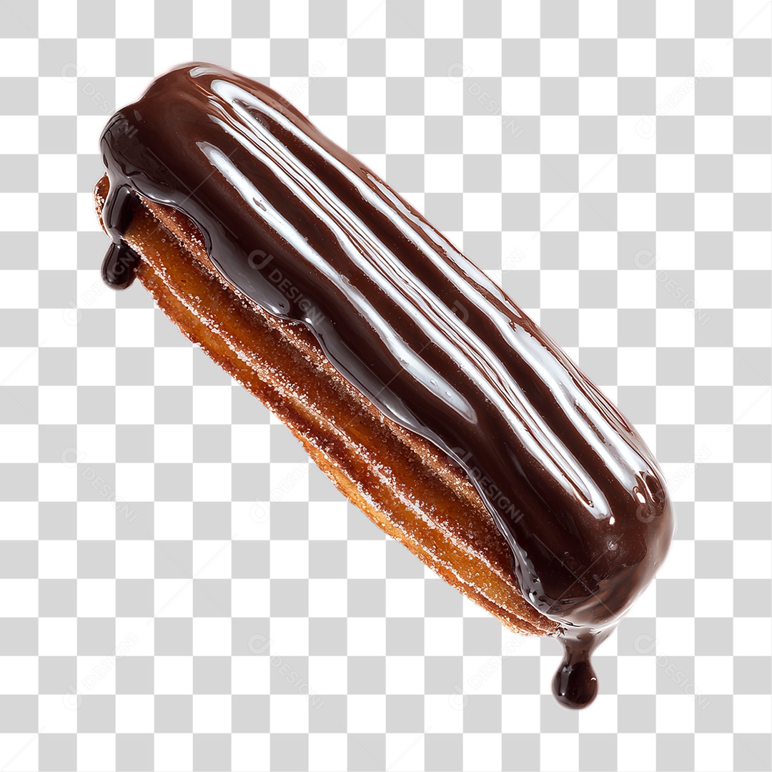 Churros com Calda de Chocolate PNG Transparente