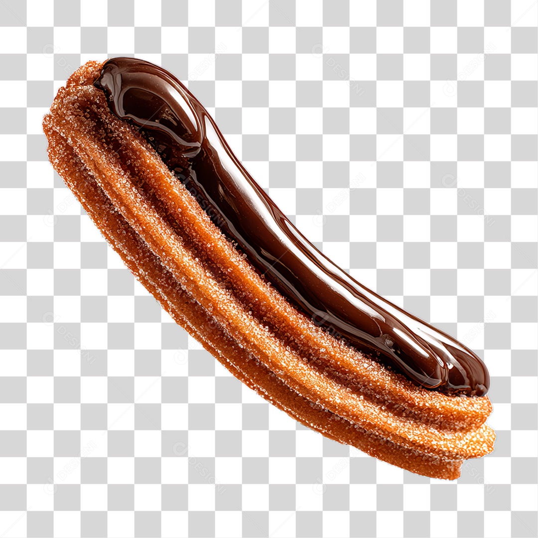 Churros com Calda de Chocolate PNG Transparente