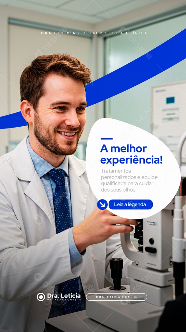 Story Clínica Oftalmologia A Melhor Experiência Social Media PSD Editável