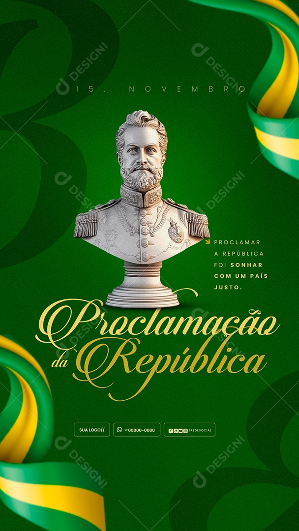 Story Dia da Proclamação da República 15 de Novembro Social Media PSD Editável