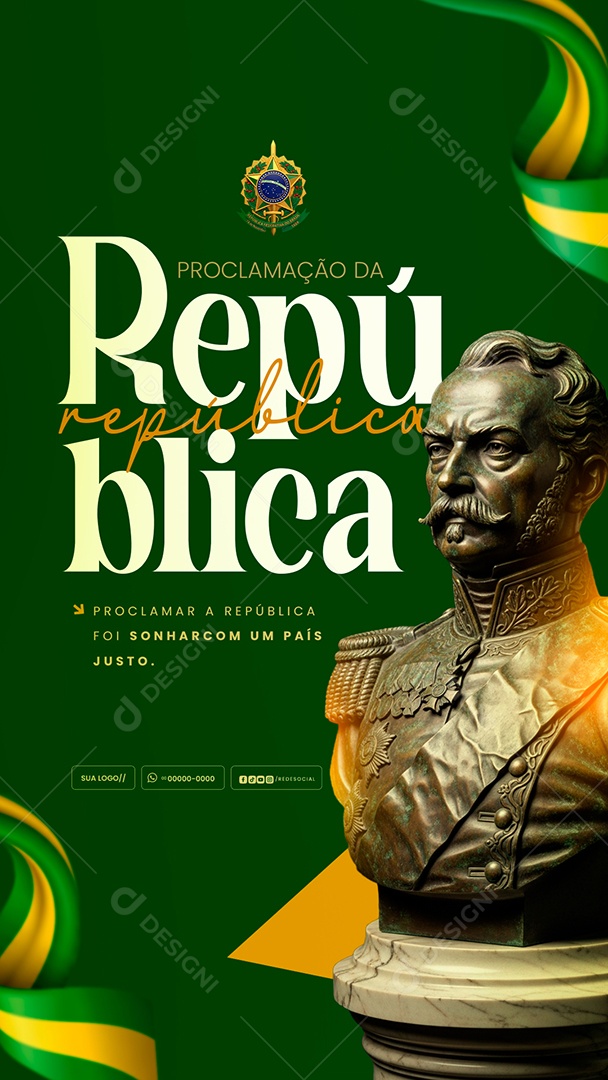 Story Dia da Proclamação da República 15 de Novembro Social Media PSD Editável