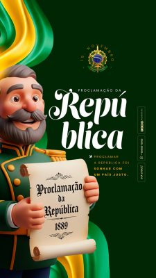 Story Dia da Proclamação da República 15 de Novembro Social Media PSD Editável