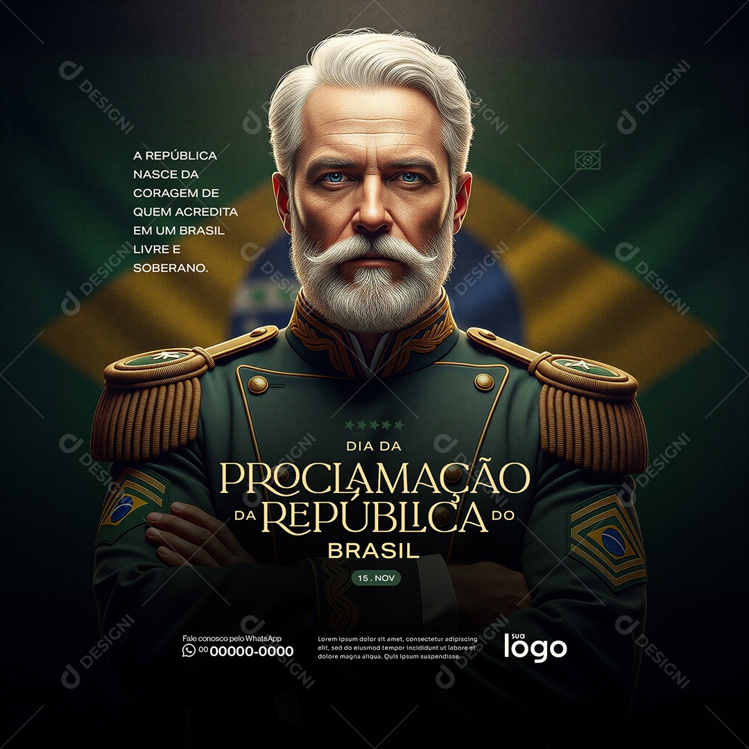 Dia da Proclamação da República 15 de Novembro Social Media PSD Editável