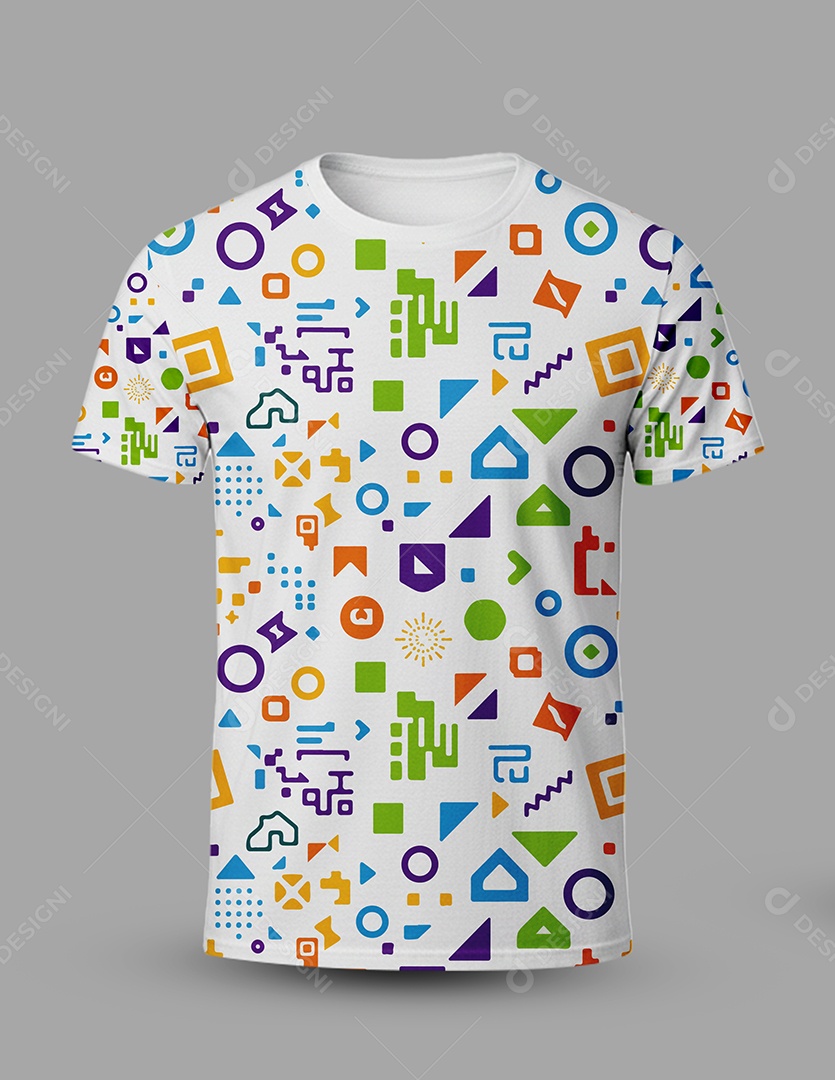 Camisa Masculina Colorida Mockup PSD