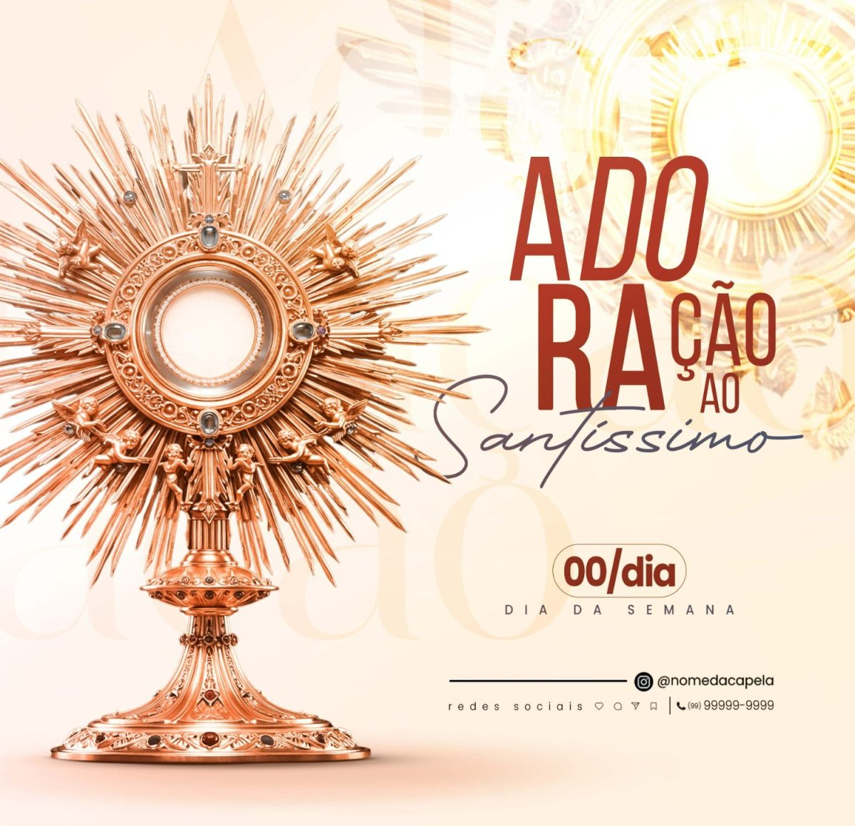 Adoração ao Santíssimo 00/dia Template Religioso PSD Editável