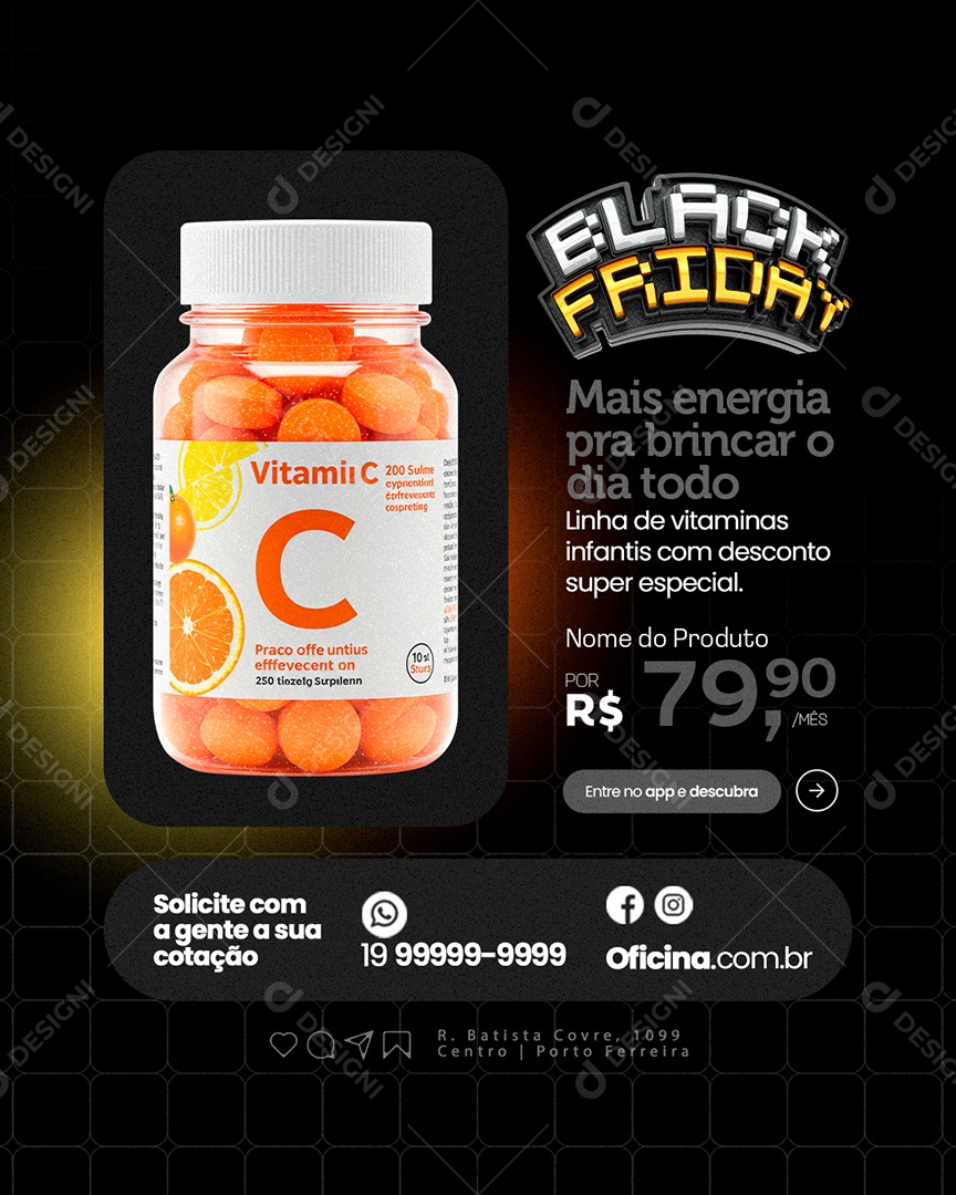 Farmácia Black Friday Mais Energia Pra Brincar o Dia Todo Social Media