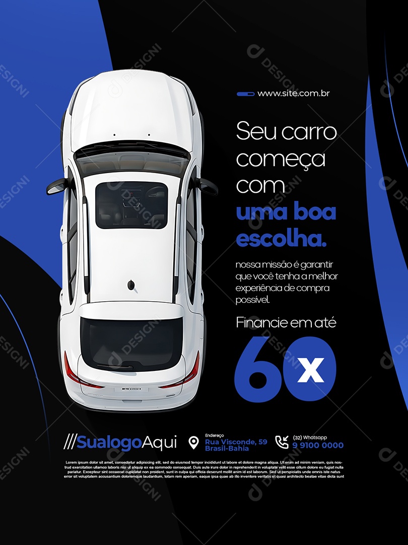 Concessionária Seu Carro Começa com Uma Boa Escolha Social Media PSD Editável