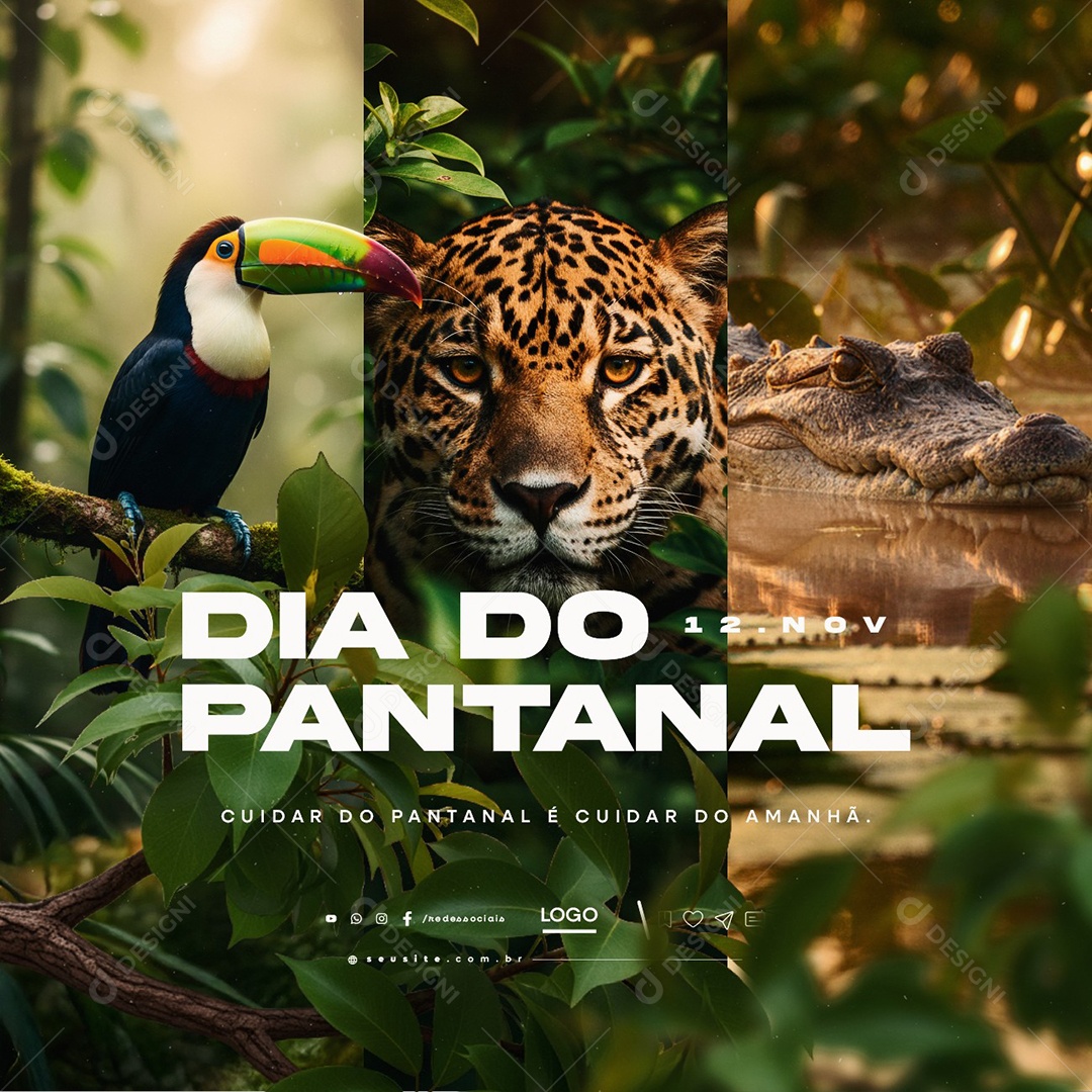 Dia do Pantanal 12 de Novembro Social Media PSD Editável