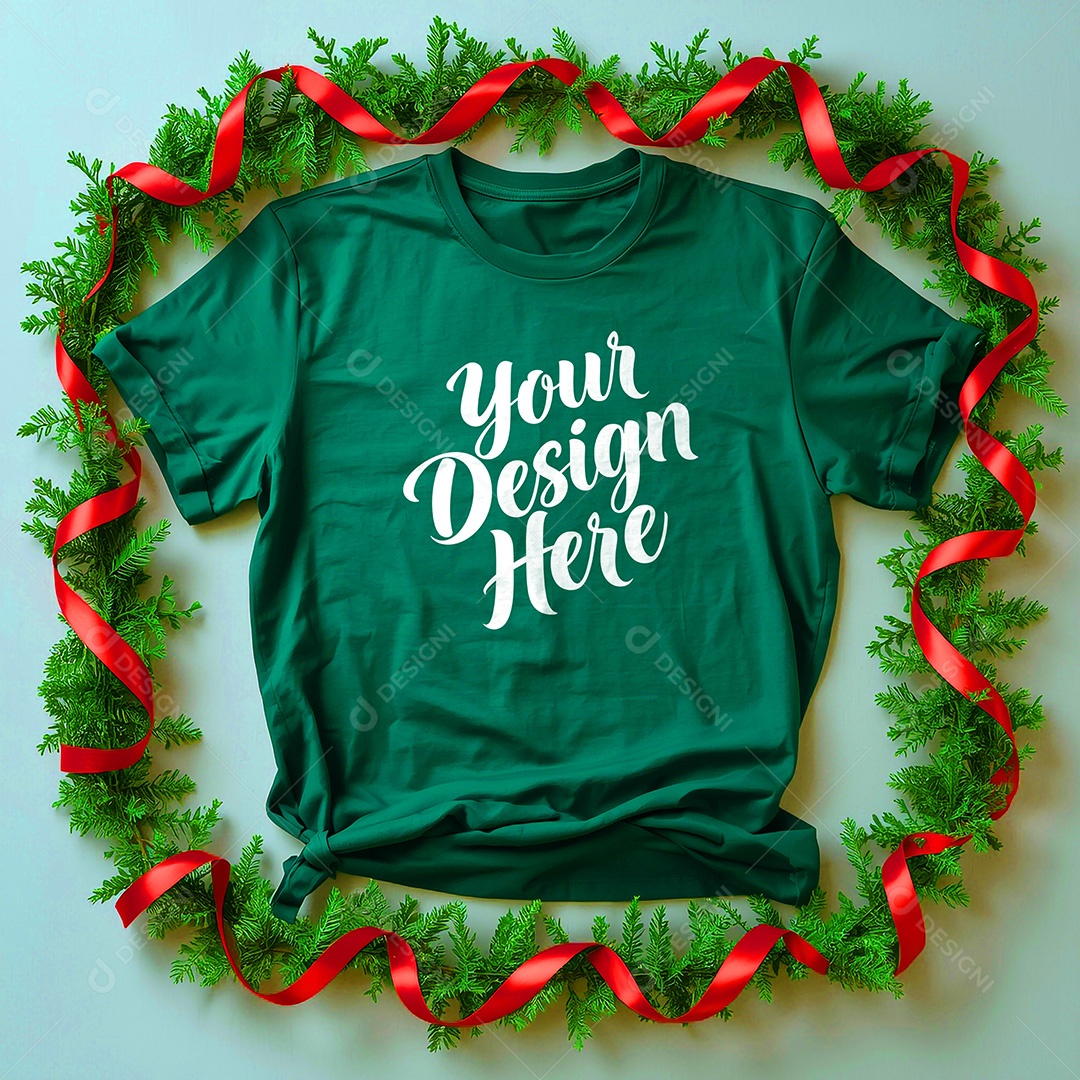 Mockup de Camisa Seu Projeto Aqui PSD Editável